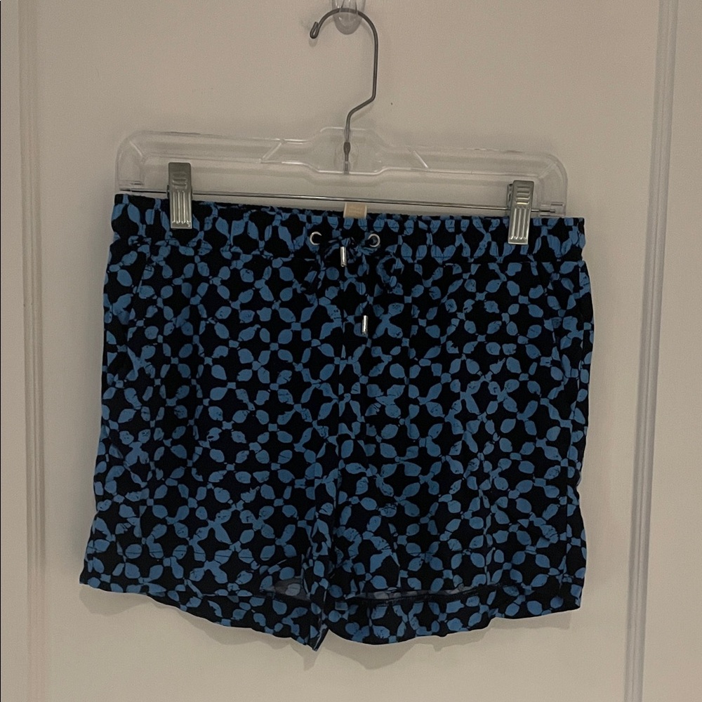 Michael Kors Blue Patterned Women Shorts